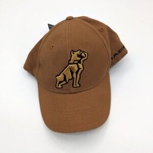 NWT Mack Trucks Hat Cap Brown Canvas Embroidered Gold Bulldog Logo Snapback H3